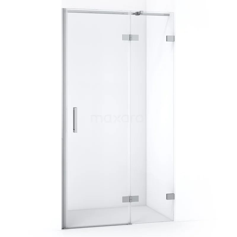 Diamond Shower door | 100 cm Chrome Clear glass Pivot door DDB22461320C
