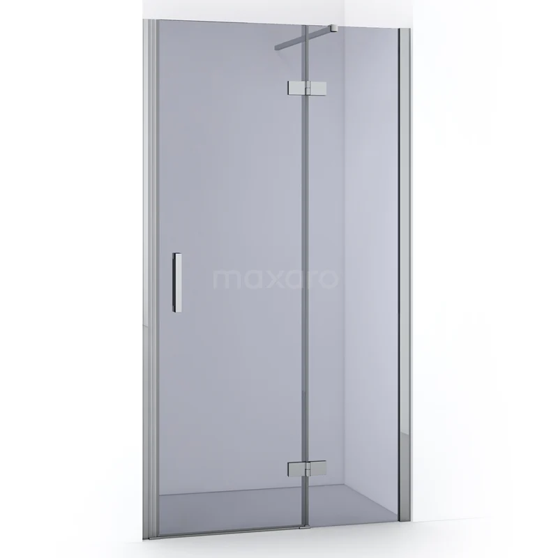 Diamond Shower door | 90 cm Chrome Smoke glass Pivot door DDB22362111C