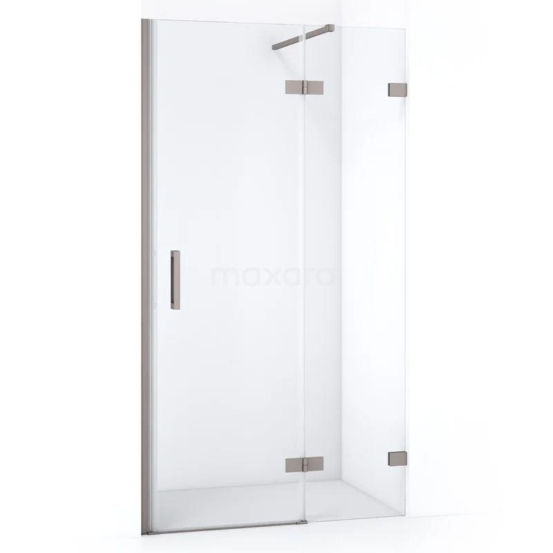 Diamant-Duschtüren DDB22462120BR Glas Duschtür mit Klarglas, metallischen Scharnieren und Griff, ideal für ein modernes Badezimmer.