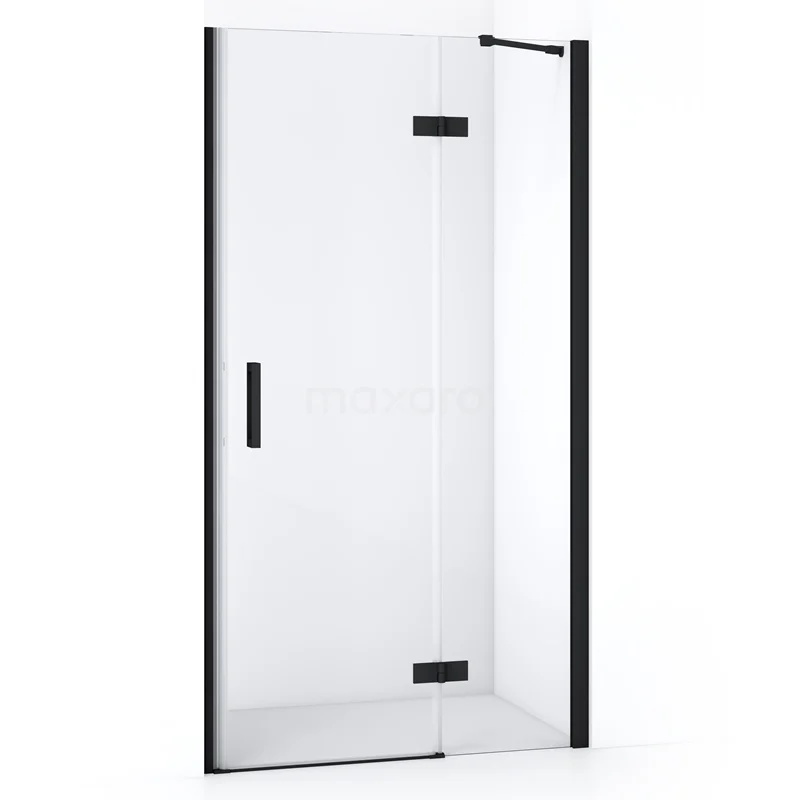 Diamond Shower door | 90 cm Matte black Clear glass Pivot door DDB22362210MB