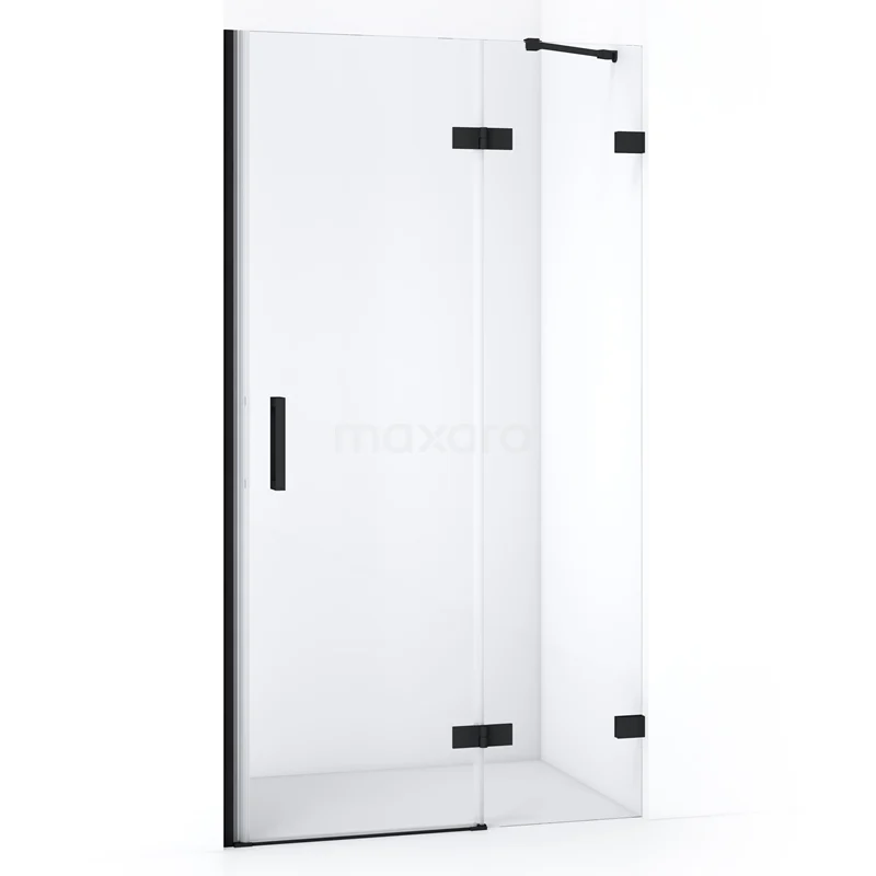 Diamond Shower door | 90 cm Matte black Clear glass Pivot door DDB22362220MB