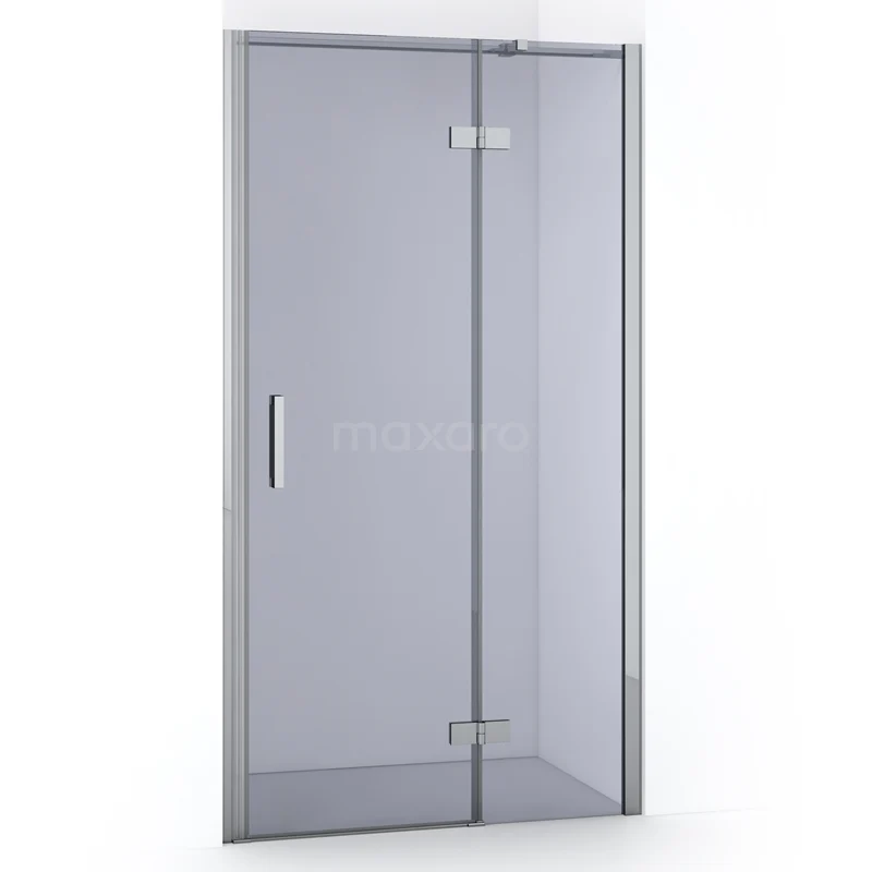 Diamond Shower door | 100 cm Chrome Smoke glass Pivot door DDB22462311C