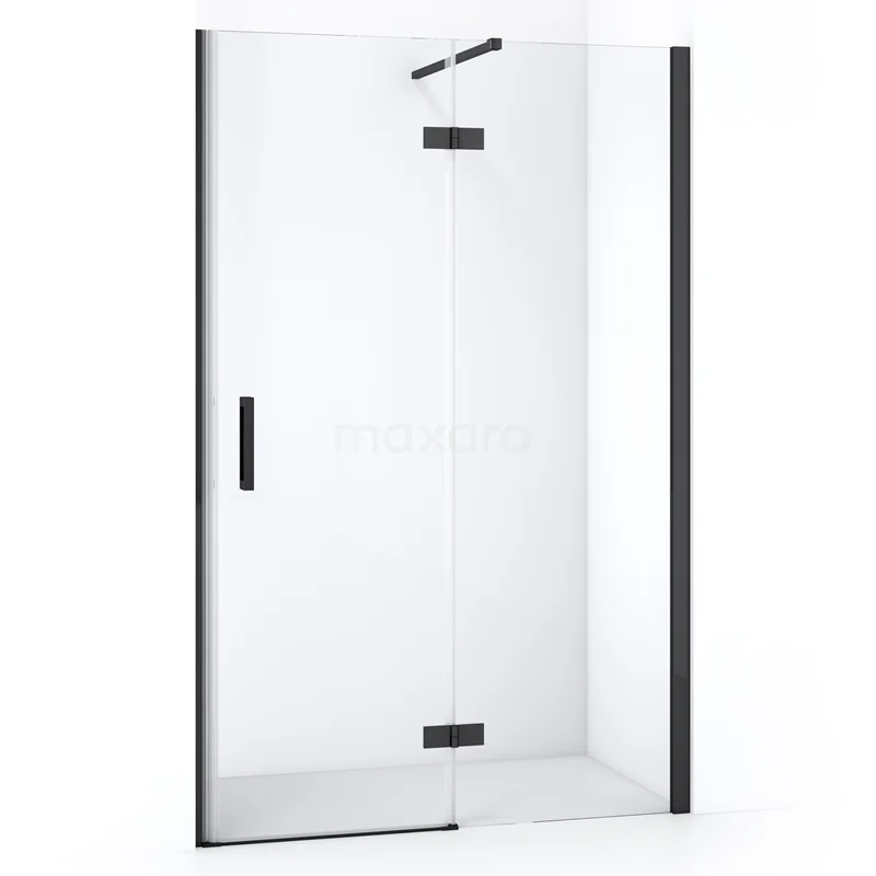 Diamond Shower door | 120 cm Black chrome Clear glass Pivot door DDB22661110BCN