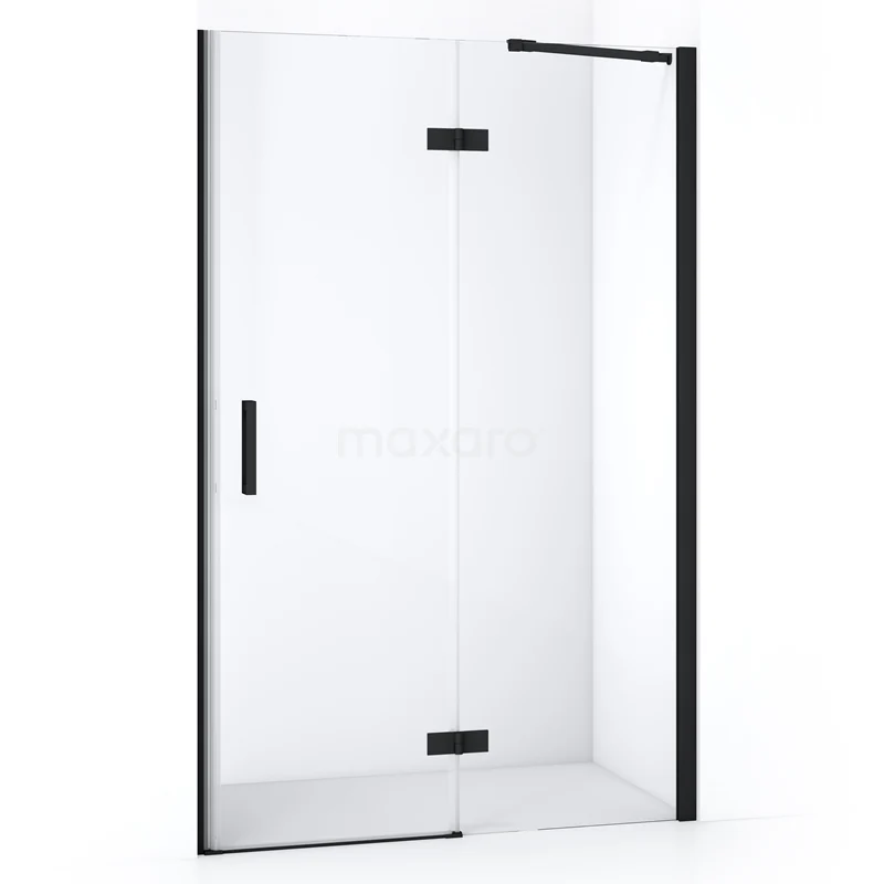 Duschtür Diamond 110cm aus klarem Sicherheitsglas Matt Schwarz DDB22651210MB Duschtür mit schwarzem Rahmen, minimalistisches Design, Klarglas und Scharnierkonstruktion, ideal für moderne Bäder.
