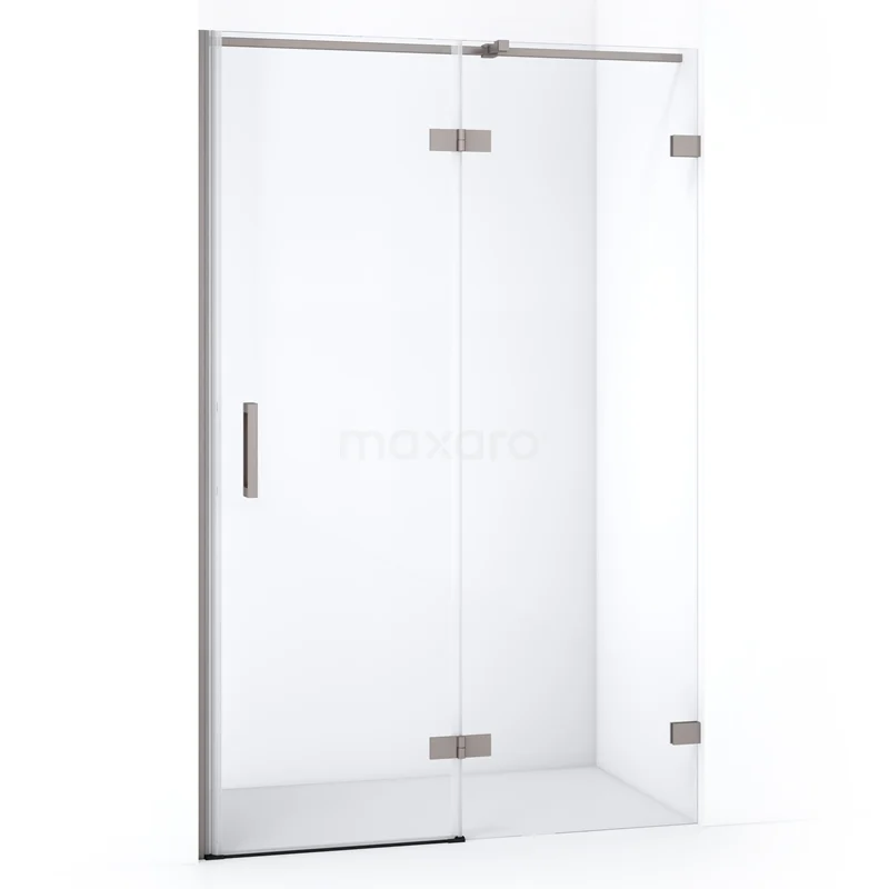 Diamond Shower door | 110 cm Black metal Clear glass Pivot door DDB22651320ZM