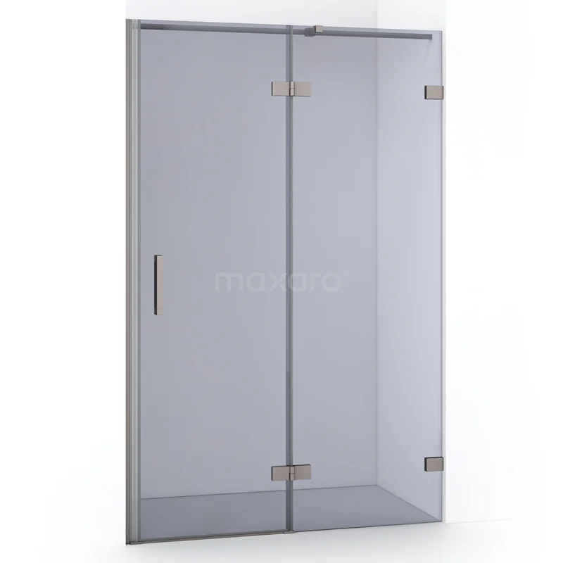 Diamond Shower door | 110 cm Stainless steel Smoke glass Pivot door DDB22651321BR