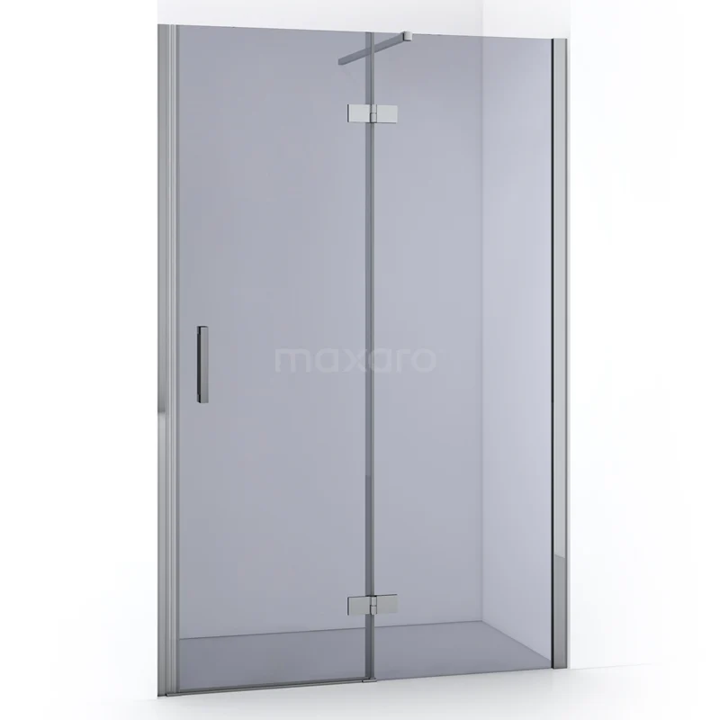 Diamond Shower door | 110 cm Chrome Smoke glass Pivot door DDB22652111C
