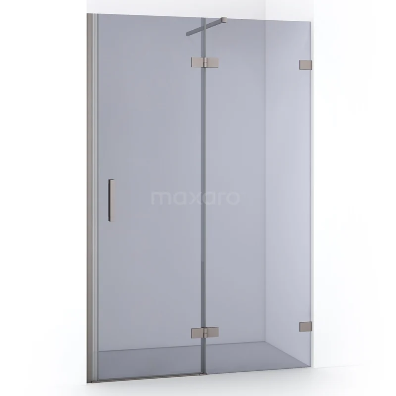 Diamond Shower door | 120 cm Stainless steel Smoke glass Pivot door DDB22662121BR