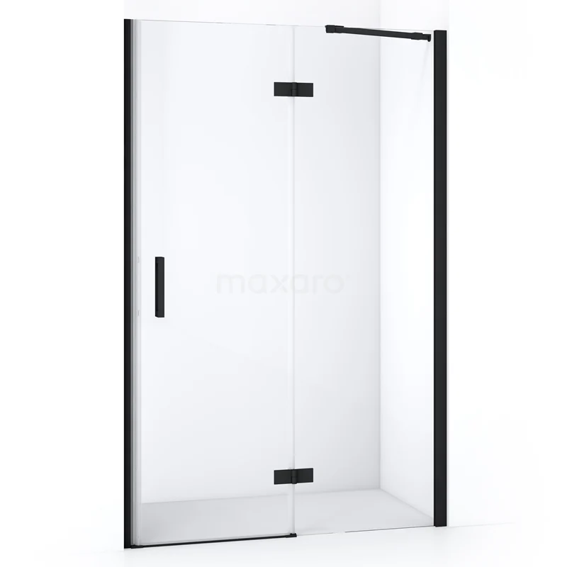 Diamond Shower door | 110 cm Matte black Clear glass Pivot door DDB22652210MB