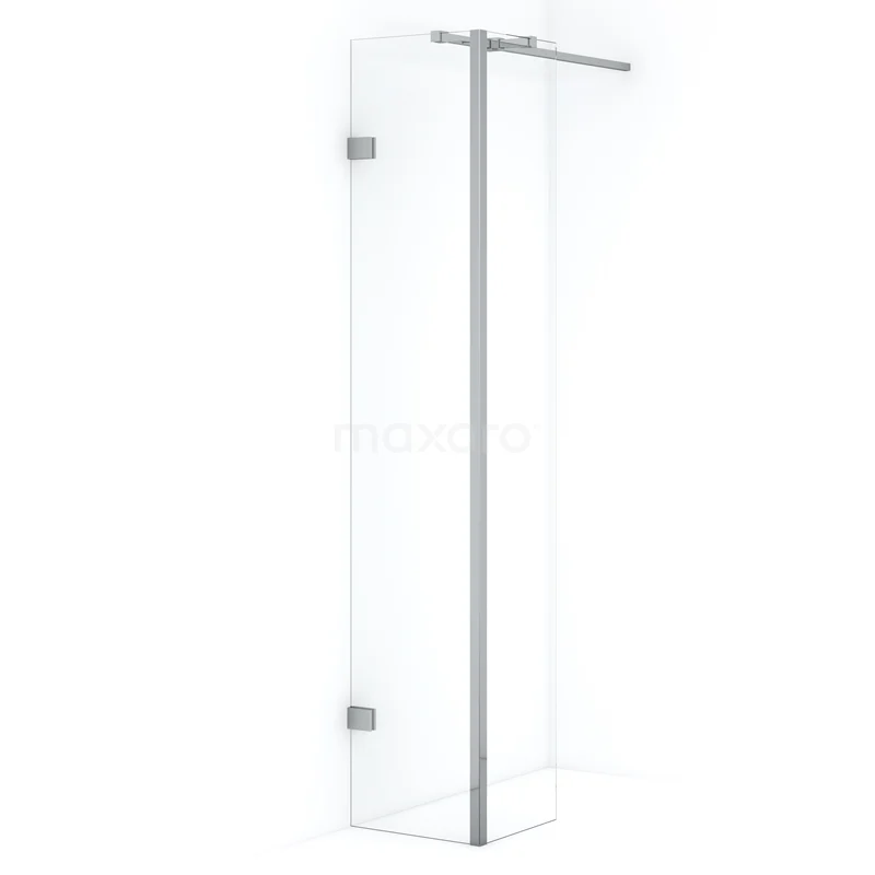 Diamond Walk-in shower | 40 cm Chrome Clear glass Fixed wall with side panel IDC0403320CN