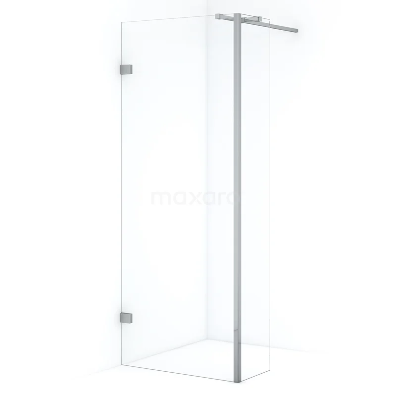 Diamond Walk-in shower | 70 cm Chrome Clear glass Fixed wall with side panel IDC0703320CN