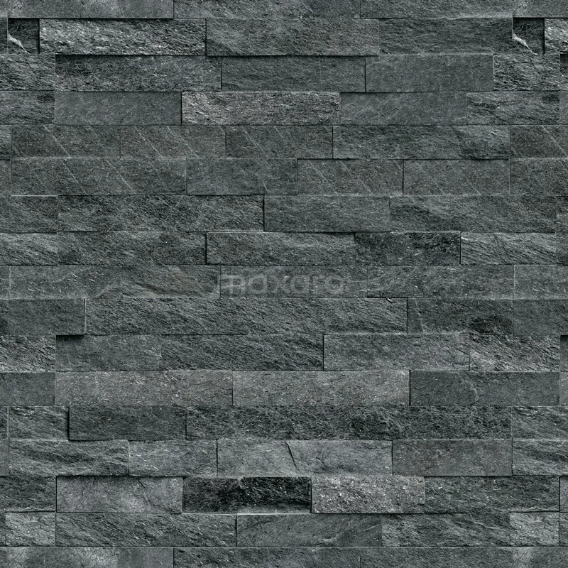 Fliesenmuster, Wandfliese, Brick Black Star 303-5006TS Graue Naturstein Wandfliese mit robustem Design, ideal für eine moderne Badezimmerwand.