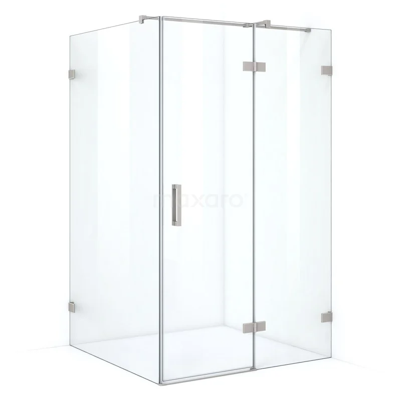 Diamond Shower enclosure | 120x100 cm Stainless steel Clear glass Pivot door Rectangle CDB226610320BR