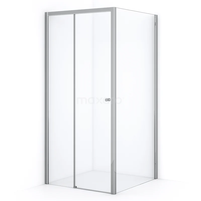Crystal Comfort Shower enclosure | 100x100 cm Chrome Clear glass Sliding door Square L1020-1010CN