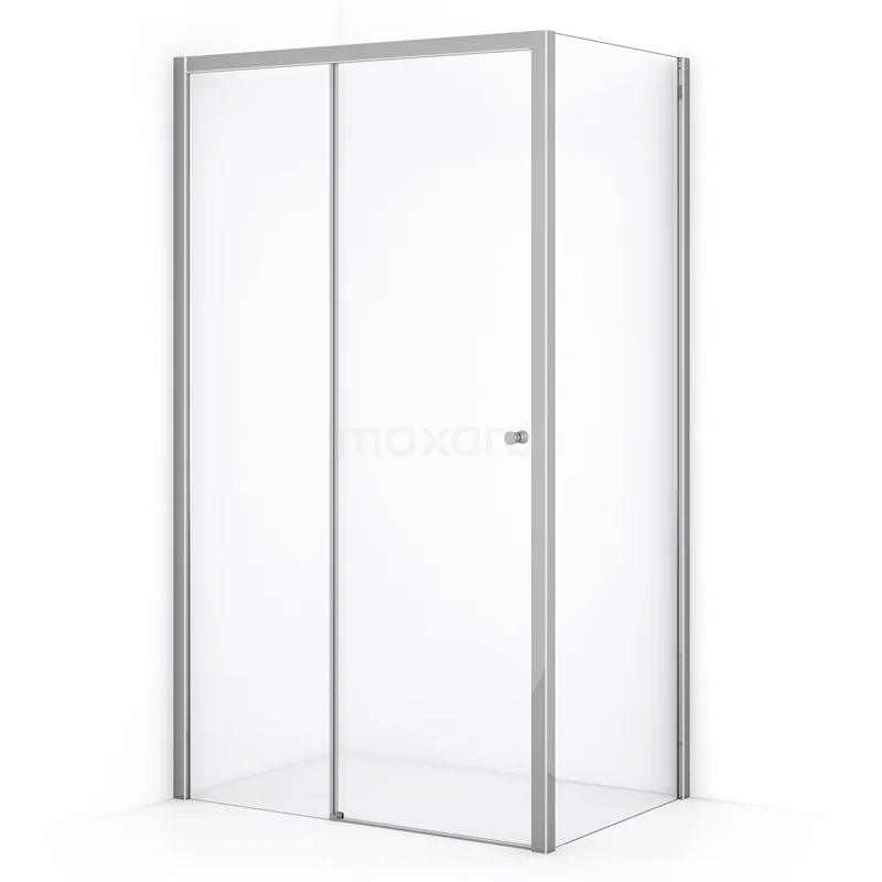 Crystal Comfort Shower enclosure | 110x80 cm Chrome Clear glass Sliding door Rectangle L1020-1108C