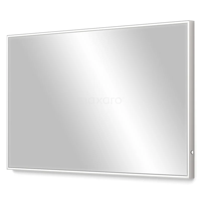 Melo Badezimmerspiegel mit LED-Beleuchtung | 100x60cm M06-1000-40605 Rechteckiger Badezimmerspiegel mit Aluminiumrahmen, moderne Wandmontage. Perfekt für ein stilvolles Badezimmer.