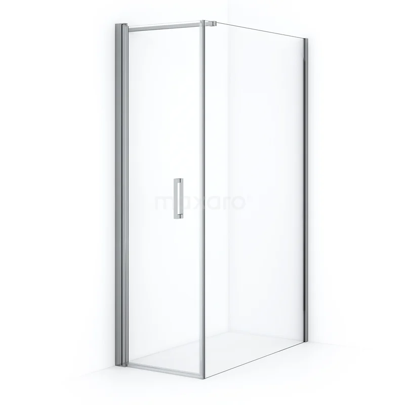Diamond Shower enclosure | 110x60 cm Chrome Clear glass Pivot door Rectangle CDA10611110CN