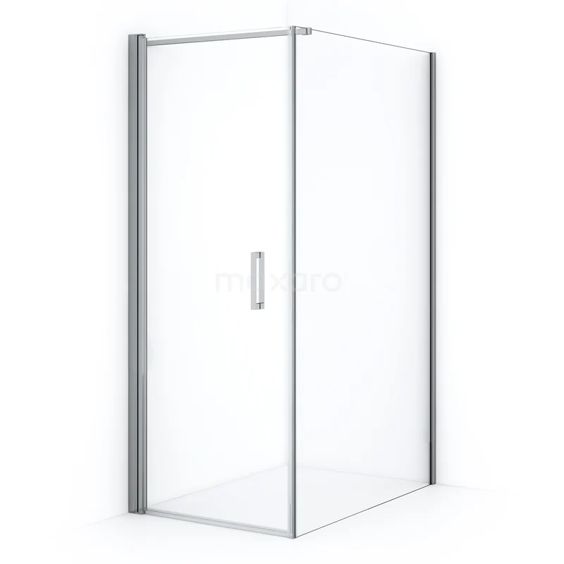 Diamond Shower enclosure | 110x70 cm Chrome Clear glass Pivot door Rectangle CDA10711110CN