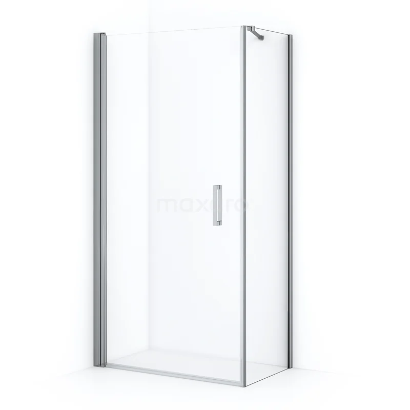 Diamond Shower enclosure | 90x60 cm Chrome Clear glass Pivot door Rectangle CDA10906210CN