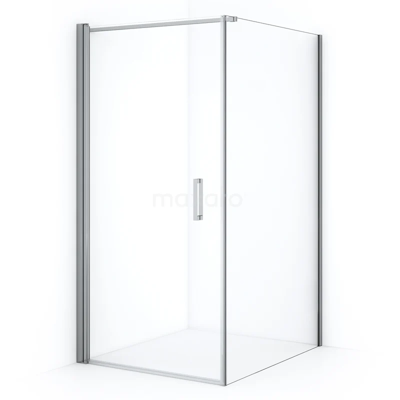Diamond Shower enclosure | 120x90 cm Chrome Clear glass Pivot door Rectangle CDA10912110CN