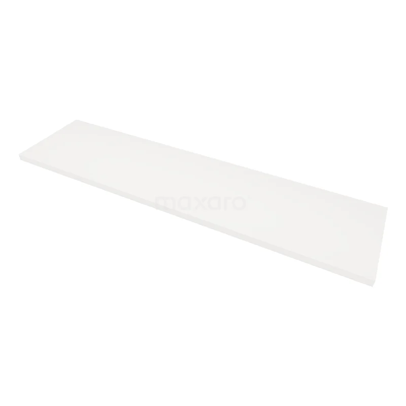 White, rectangular ceramic shelf for the bathroom, ideal for stylish wall storage.