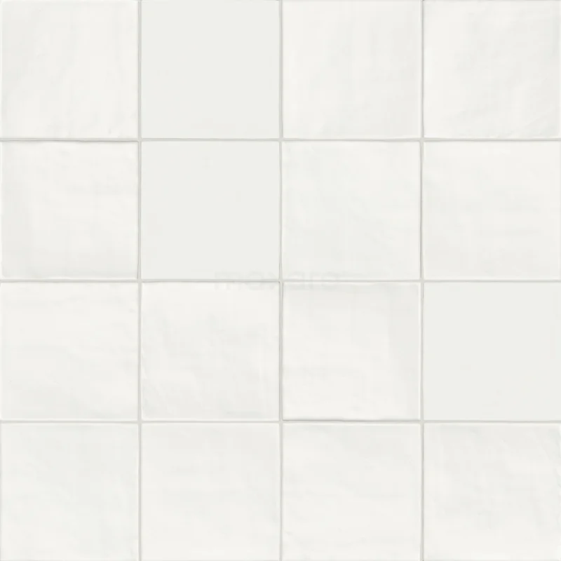 Fliesenmuster, Wandfliese, Viva White 501-1401TS Weiße quadratische Badezimmerfliese, keramisches Design, matte Oberfläche, perfekt für moderne Wanddekoration im Badezimmer.