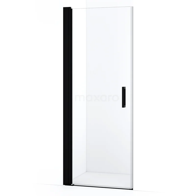Diamond Shower door | 70 cm Matte black Clear glass Pivot door DDA107120MBN