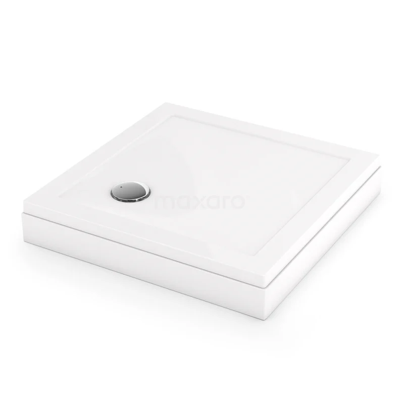High Shower tray 80x80cm Square Acrylic High-gloss white DBAS0808-H