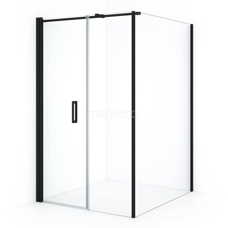 Duschkabine Diamond CDC106135310MBN Duschkabine mit mattschwarzen Profilen, Schiebetür und Klarglas, perfekt für moderne Bäder.