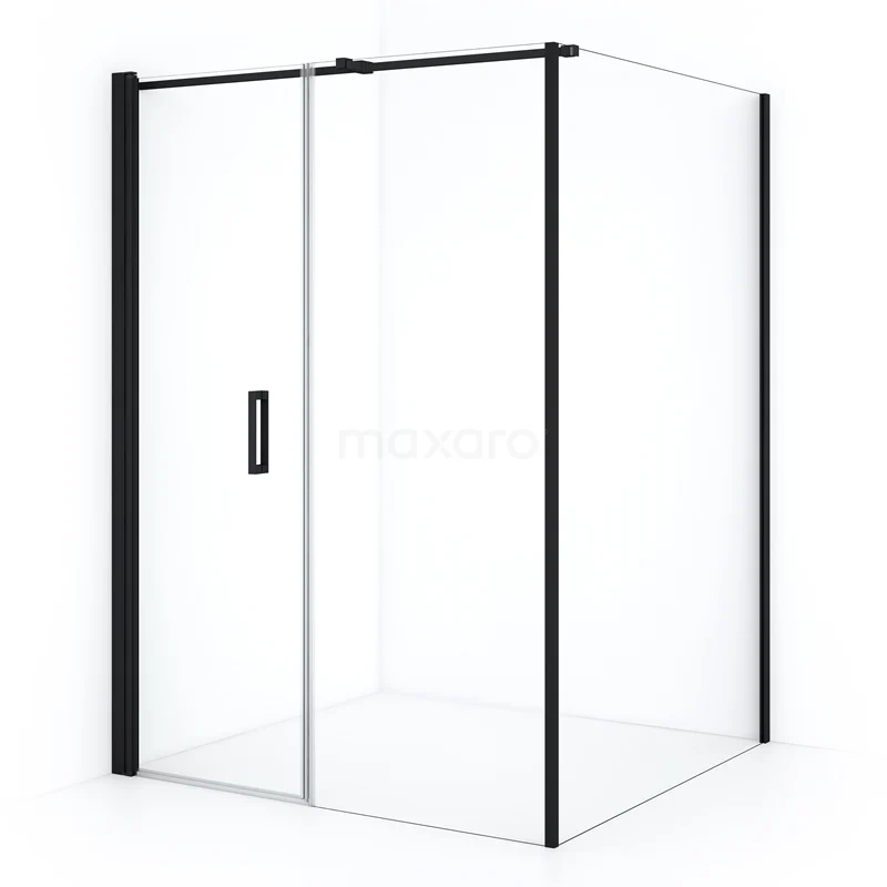 Diamond Shower enclosure | 140x140 cm Matte black Clear glass Pivot door Square CDC106148310MBN