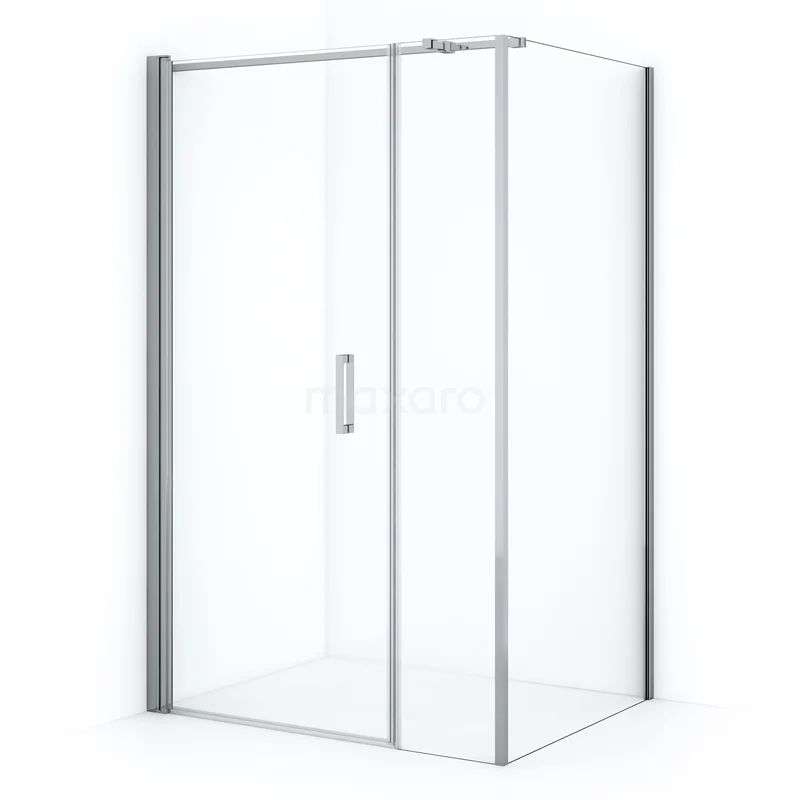 Diamond Shower enclosure | 110x100 cm Chrome Clear glass Pivot door Rectangle CDC106105310CN
