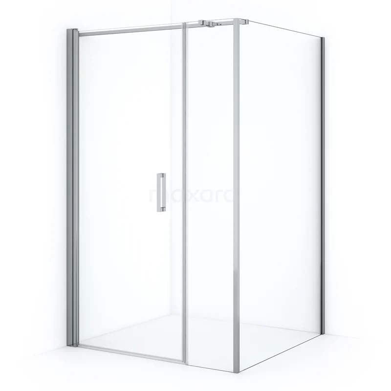 Diamond Shower enclosure | 110x110 cm Chrome Clear glass Pivot door Square CDC107114310CN