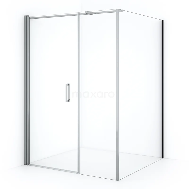 Diamond Shower enclosure | 140x140 cm Chrome Clear glass Pivot door Square CDC108146310CN