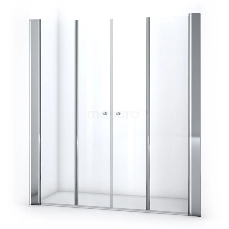 Zircon Comfort Shower door | 185 cm Chrome Clear glass Folding door S3630-1800