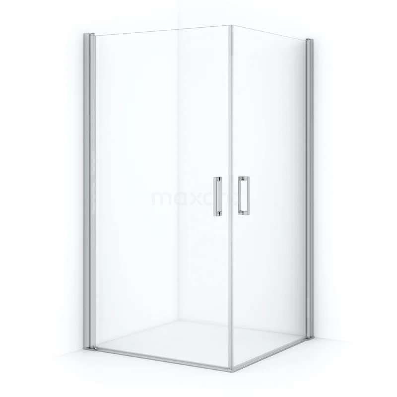 Diamond Shower enclosure | 100x100 cm Chrome Clear glass Pivot door Square CDE1101010CN