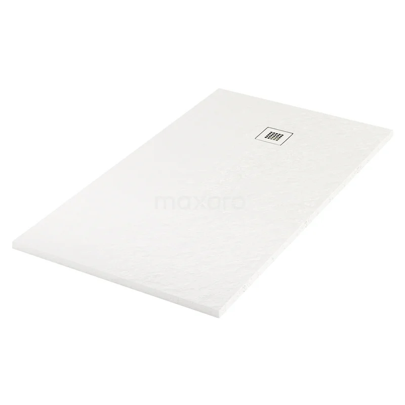 Duschwanne / Duschtasse 160x90cm Rechteck Mineralguss Matt Weiß DBLR1609W-RW Weiße rechteckige Duschwanne aus Keramik, schlankes Design, ideale Basis für ein modernes Badezimmer.