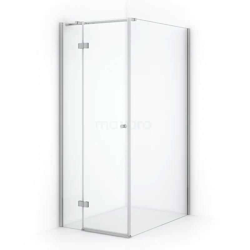 Duschkabine Amber 110x80cm aus klarem Sicherheitsglas Chrom mit Drehtür CTB1611310C Glas Duschkabine mit Eckeinstieg, klarem Sicherheitsglas und Aluminium Profilen, ideal für moderne Badezimmereinrichtungen.