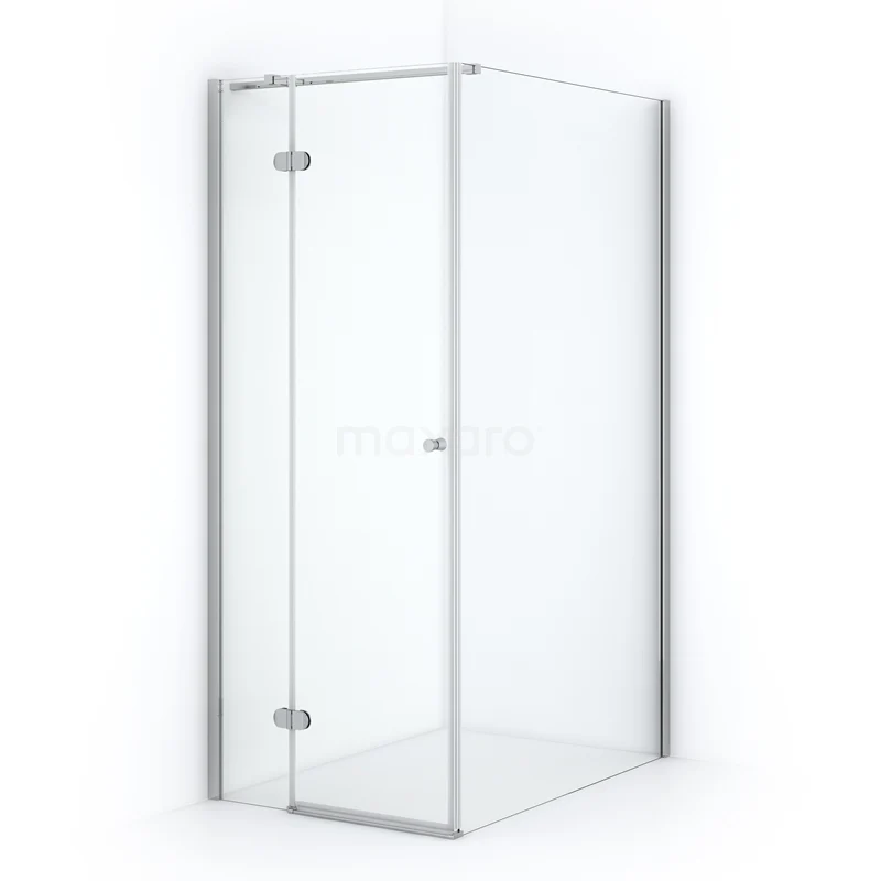 Amber Shower enclosure | 110x80 cm Chrome Clear glass Pivot door Rectangle CTB2511320C