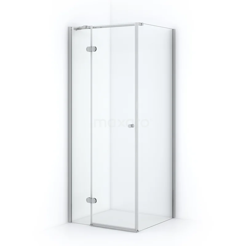 Amber Shower enclosure | 80x80 cm Chrome Clear glass Pivot door Square CTB168320C