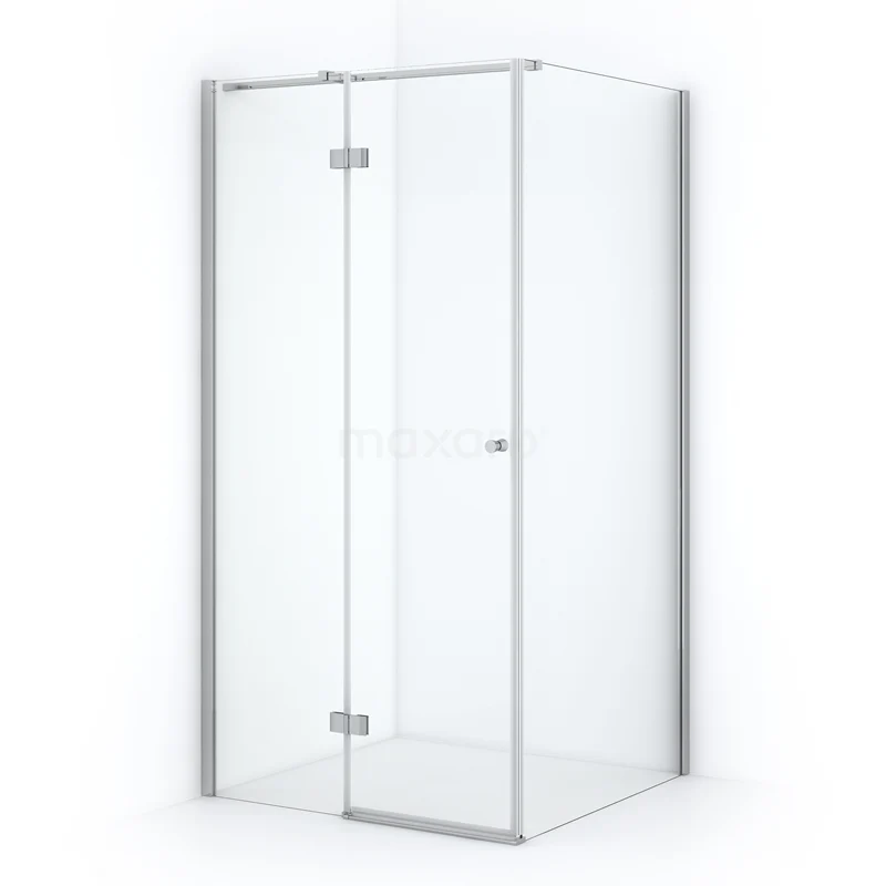 Amber Shower enclosure | 100x100 cm Chrome Clear glass Pivot door Square CTB4510310C