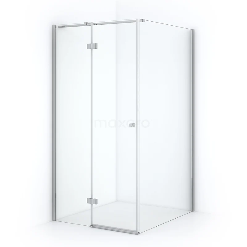 Amber Shower enclosure | 120x100 cm Chrome Clear glass Pivot door Rectangle CTB4512310C