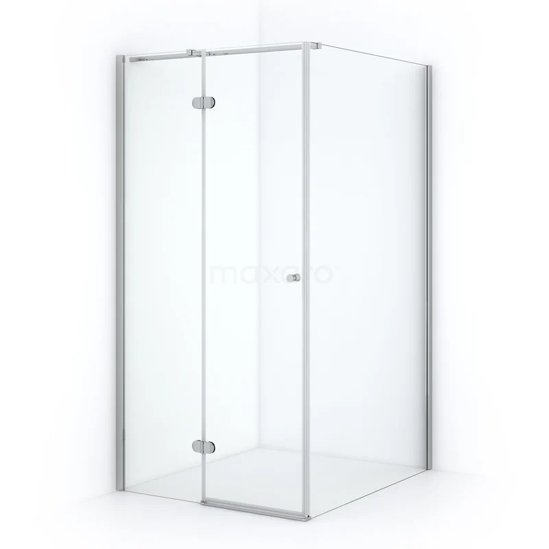 Amber Shower enclosure | 110x90 cm Chrome Clear glass Pivot door Rectangle CTB2611320C