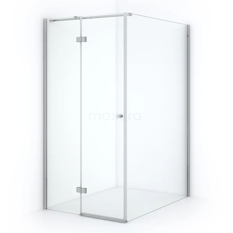 Amber Shower enclosure | 140x90 cm Chrome Clear glass Pivot door Rectangle CTB3514310C