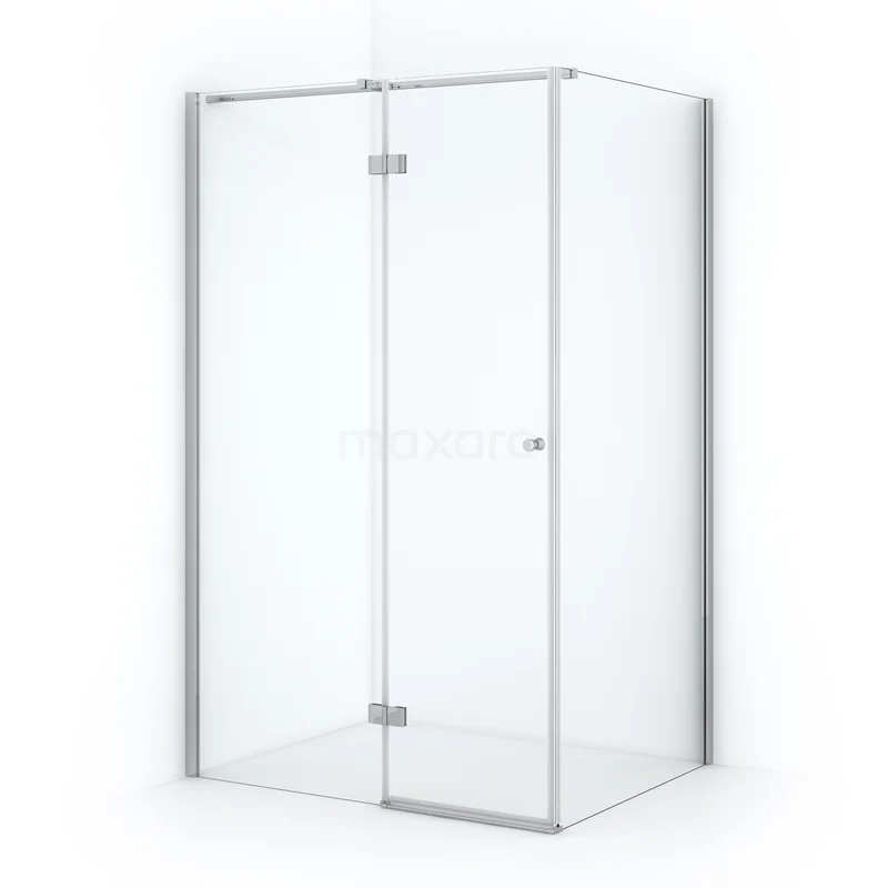 Amber Shower enclosure | 120x100 cm Chrome Clear glass Pivot door Rectangle CTB5610310C