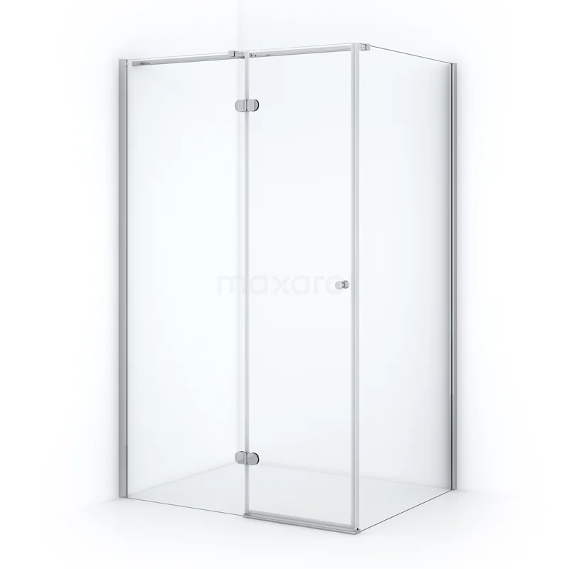Amber Shower enclosure | 110x90 cm Chrome Clear glass Pivot door Rectangle CTB559320C