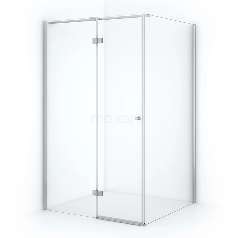 Amber Shower enclosure | 120x110 cm Chrome Clear glass Pivot door Rectangle CTB4612310C