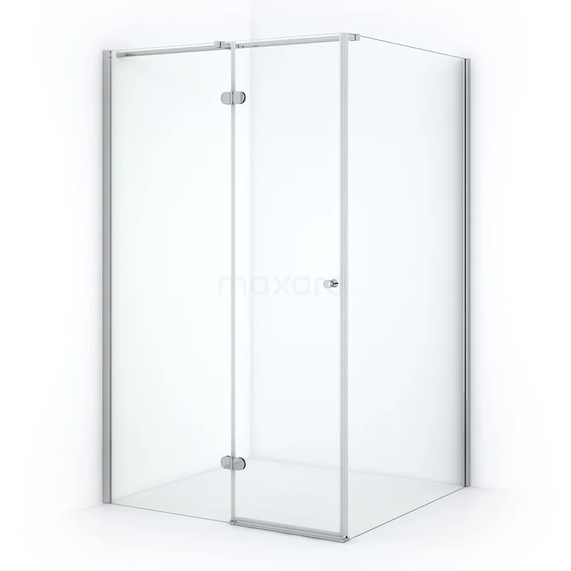 Amber Shower enclosure | 120x110 cm Chrome Clear glass Pivot door Rectangle CTB5611320C