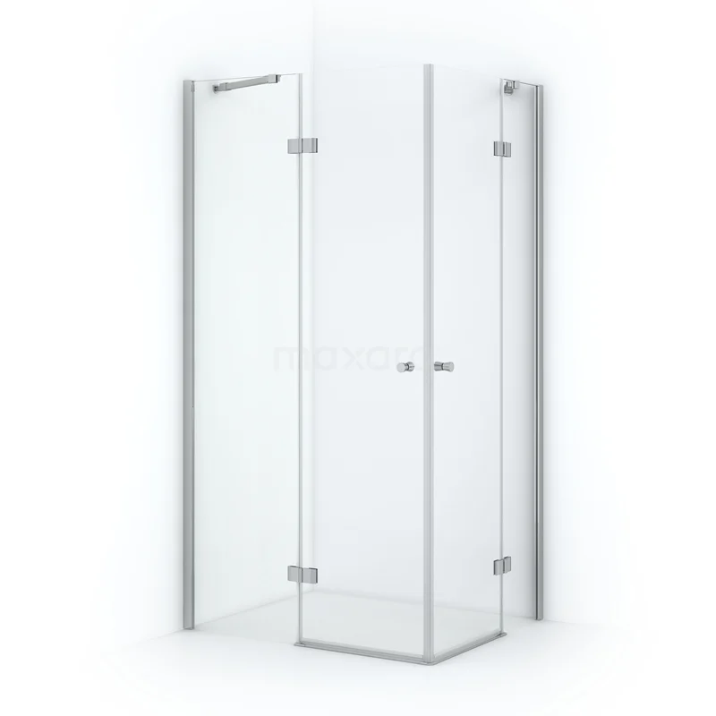 Amber Shower enclosure | 100x80 cm Chrome Clear glass Pivot door Rectangle CTD4525210C