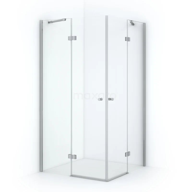 Amber Shower enclosure | 90x90 cm Chrome Clear glass Pivot door Square CTD3535210C