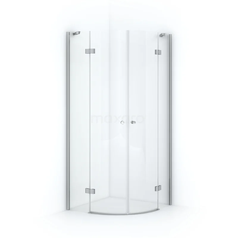 Amber Shower enclosure | 100x100 cm Chrome Clear glass Pivot door Quarter round CTR5555210C